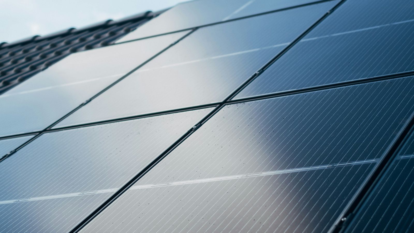 Gros plan d'un panneau solaire